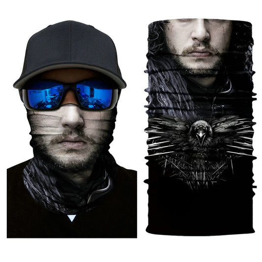 Halloween skull mask scary skeleton half neck face motorcycle bike ski outdoor
