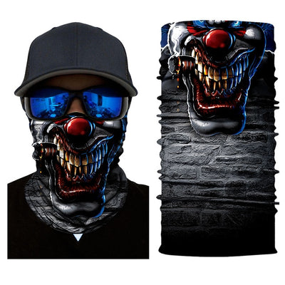 Halloween skull mask scary skeleton half neck face motorcycle bike ski outdoor
