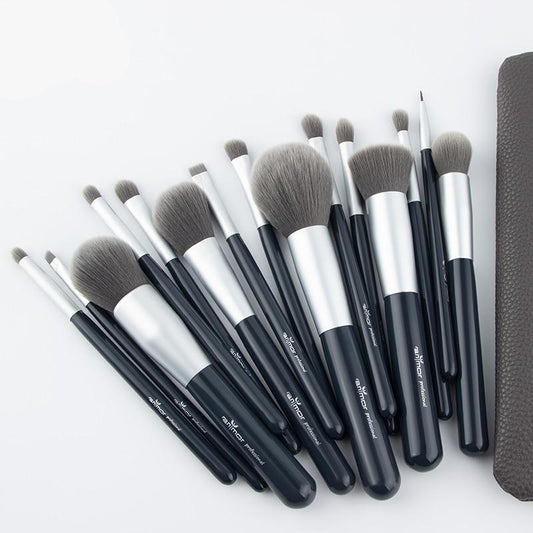 Professional makeup brush kits 15pcs soft eyebrow eyeliner foundation powder brushes