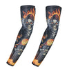 Skull motorcycle arm sleeves warmers cycling bicycle ridding golf cuff
