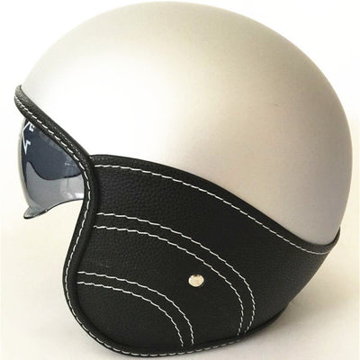 Vintage vespa helmet cruiser motorcycle half open face helmets scooter dot inner dark lens
