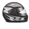 Black full face motorcycle helmet adjustable racing chopper helmets venture