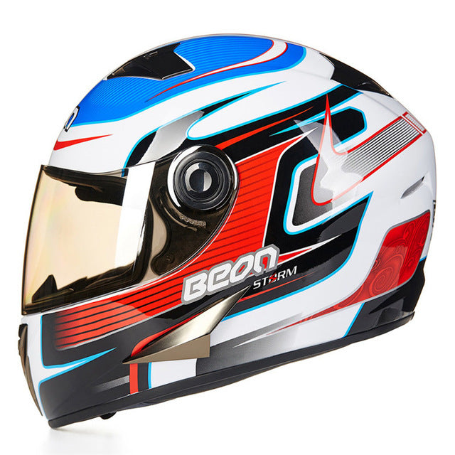 Racing motorcycle helmet chrome visor biker full face off road helmets
