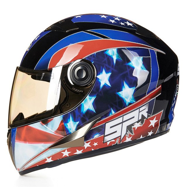 Racing motorcycle helmet chrome visor biker full face off road helmets