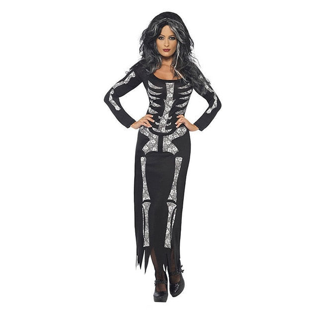 Skull halloween costumes ghost zombie vampire devil cosplay party