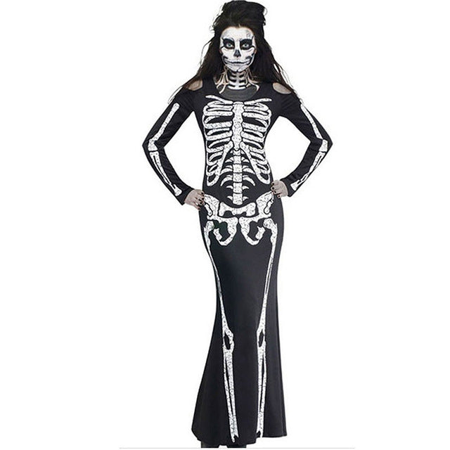 Skull halloween costumes ghost zombie vampire devil cosplay party