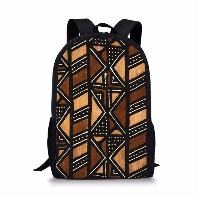 Vintage canvas backpack African traditional printed bags set school bag girls students 3pcs