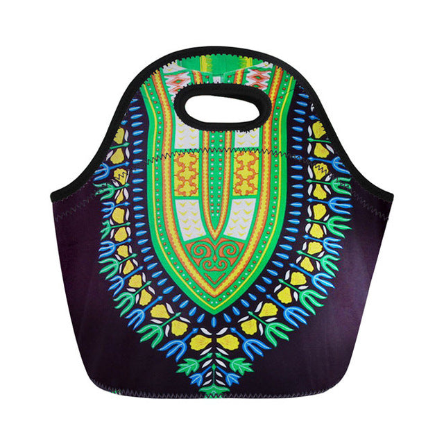 Vintage canvas backpack African traditional printed bags set school bag girls students 3pcs