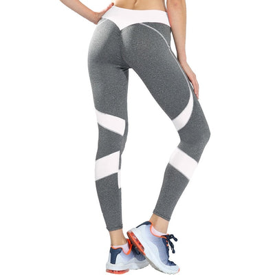 Cute yoga pants women heart grey legging high waist push up workout trousers