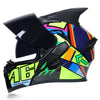 Motorcycle helmet flip up colorful full face helmets sun visor safety double lens