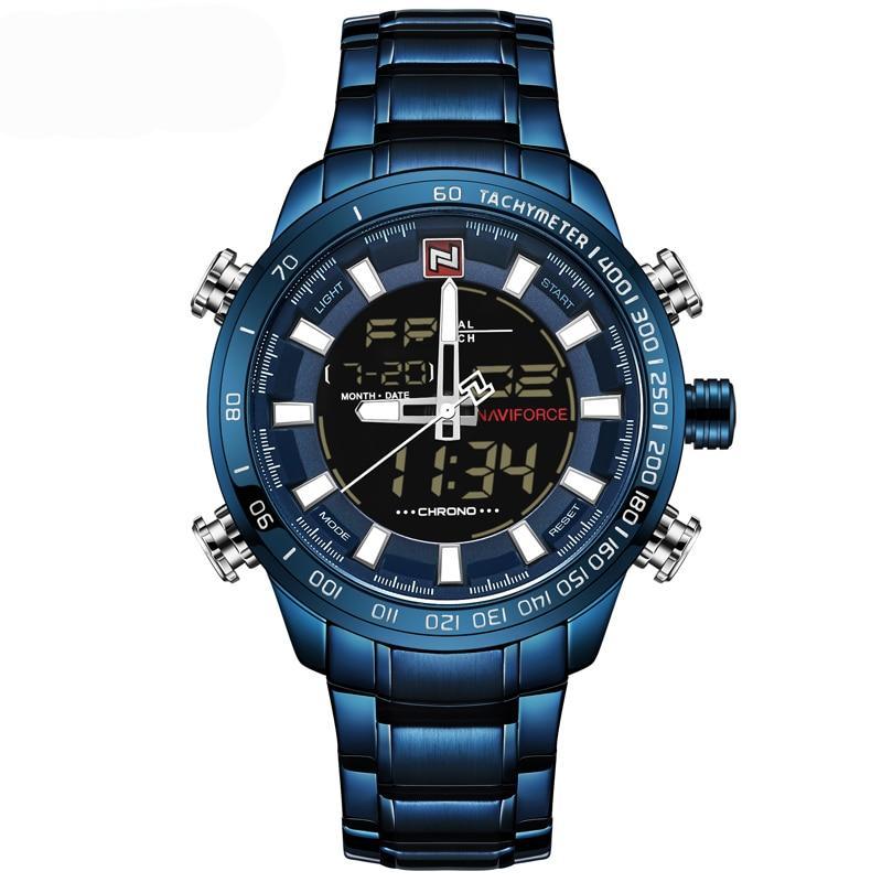 Men wristwatch sports watches analog digital full steel quartz watch relogio masculino