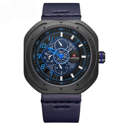 Leather wristwatch men analog quartz sport watch fashion outdoor casual relogio