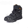 Motorcycle boots men shoes genuine cow suede leather biker chopper