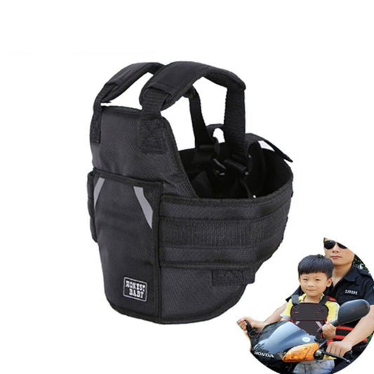 Children motorcycle satety belt baby carrier harness black durable adjustable