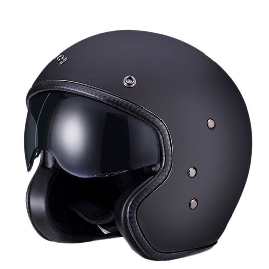 Retro motorcycle helmet half face vespa scooter old school helmets visor