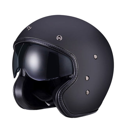 Retro motorcycle helmet half face vespa scooter old school helmets visor