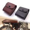 Motorcycle saddle bags PU leather mini sissy bar for biker motocross