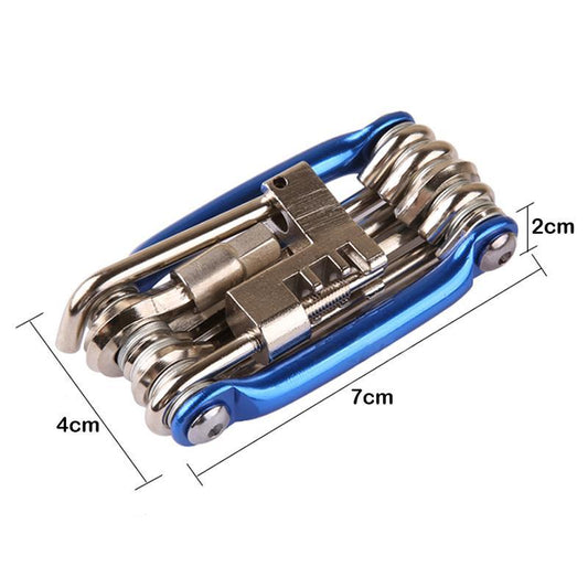 multifunction bike repair folding cycling tools knife chain cutter wrench11in1