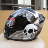 winter motorcycle helmet full face skull print racing helmets anti mist for adult