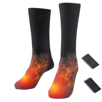 Electric warming sock sport ski heated socks thermal cotton for winter