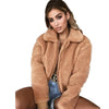 Women winter coat warm jacket soft loose zipper casual faux fur relax new teddy