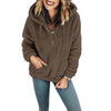 Women hoodie coat winter faux fur overcoat zipper soft warm casual jacket