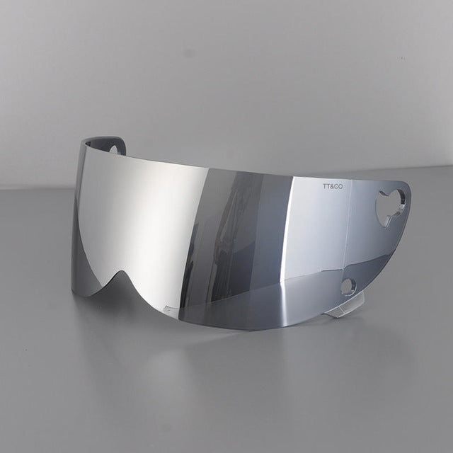 Motorcycle helmets silver glass sun visor external shield helmet