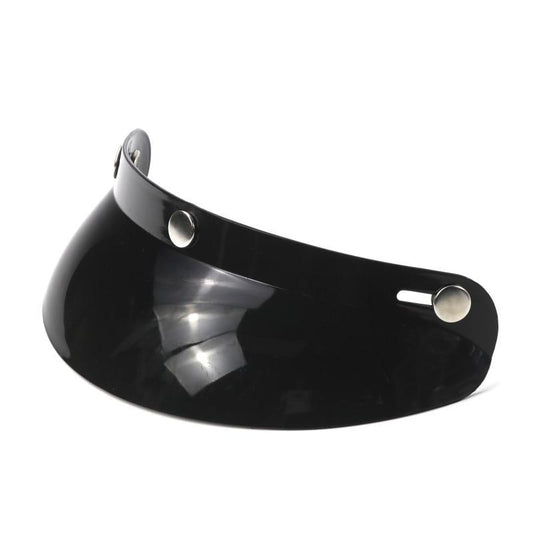 Open face helmet visor sun shield vintage motorcycle peak visor sun shield 3-snap