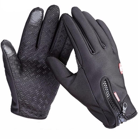 Thermal gloves black winter glove touchscreen zipper