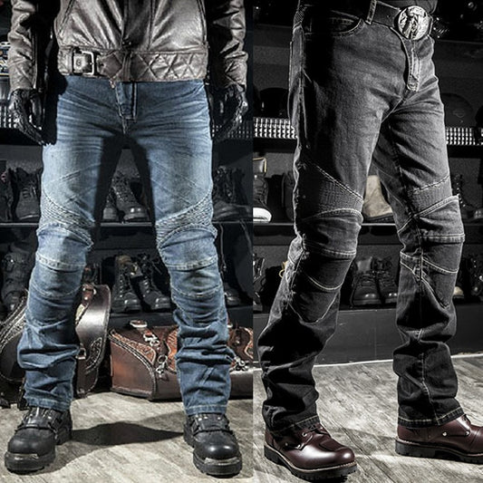 Men jeans motorcycle pants sport riding war pants trousers pantalon moto protect gear