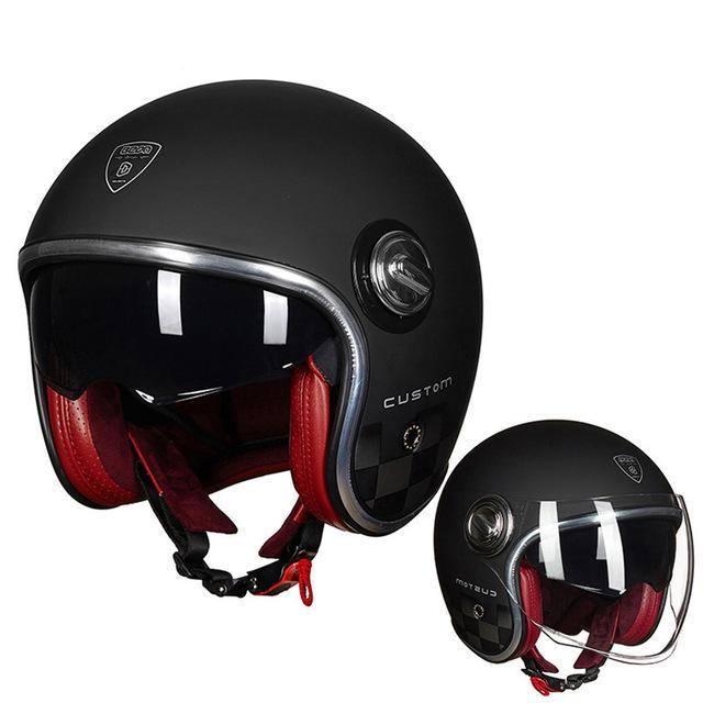 Retro vespa helmet jet half vintage motorcycle helmets for Biker Pilot Chopper Scooter