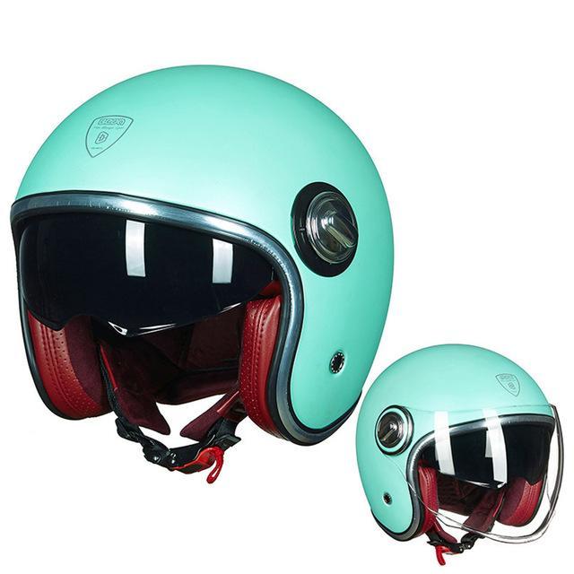 Retro vespa helmet jet half vintage motorcycle helmets for Biker Pilot Chopper Scooter
