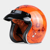 Orange skull vintage motorcycle helmets retro scooter helmet cool half moto casco