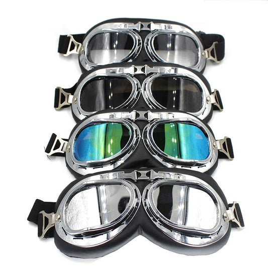 Vintage harley goggles retro pilot glasses jet aviator motorcycle goggles