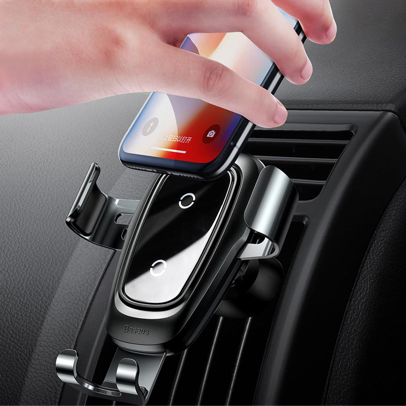 Car mount qi wireless charger charging holder stand for iPhone Samsung